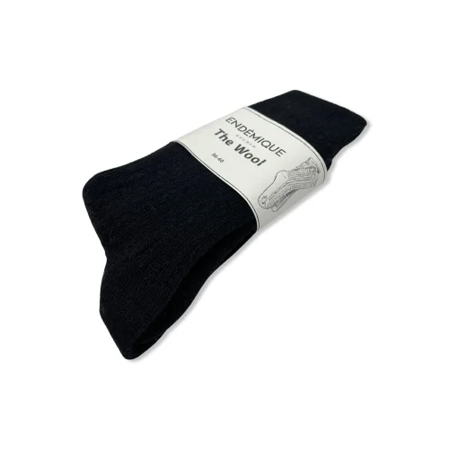 Endemique Studio - The Wool Vl Black Socks
