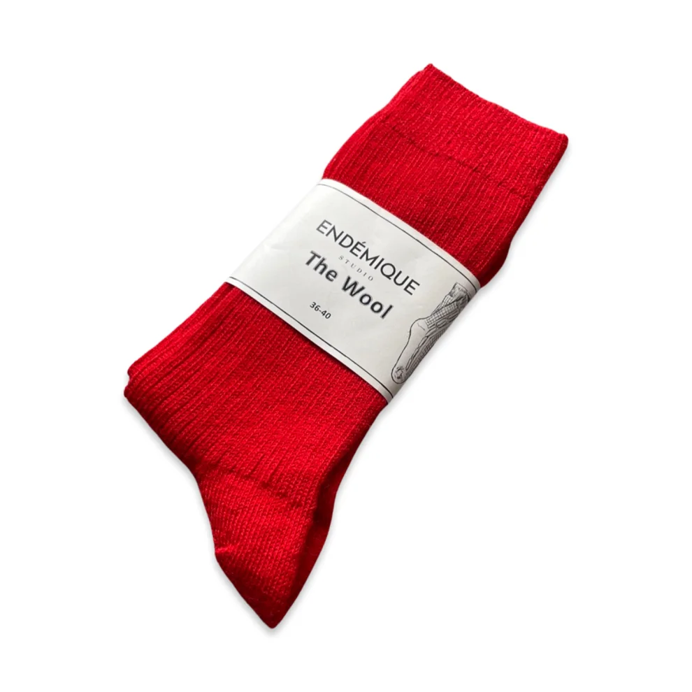 Endemique Studio - The Wool Vl Candy Apple Socks