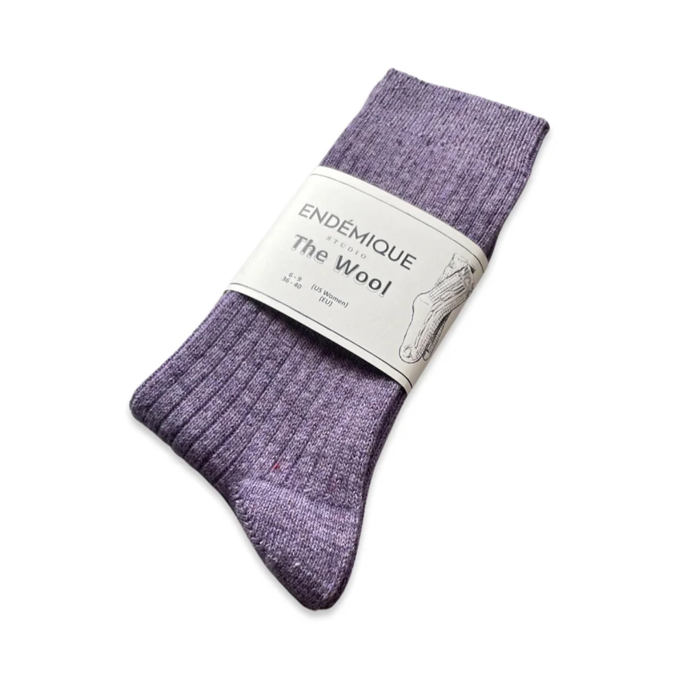 Endemique Studio - The Wool Vl Lilac Socks