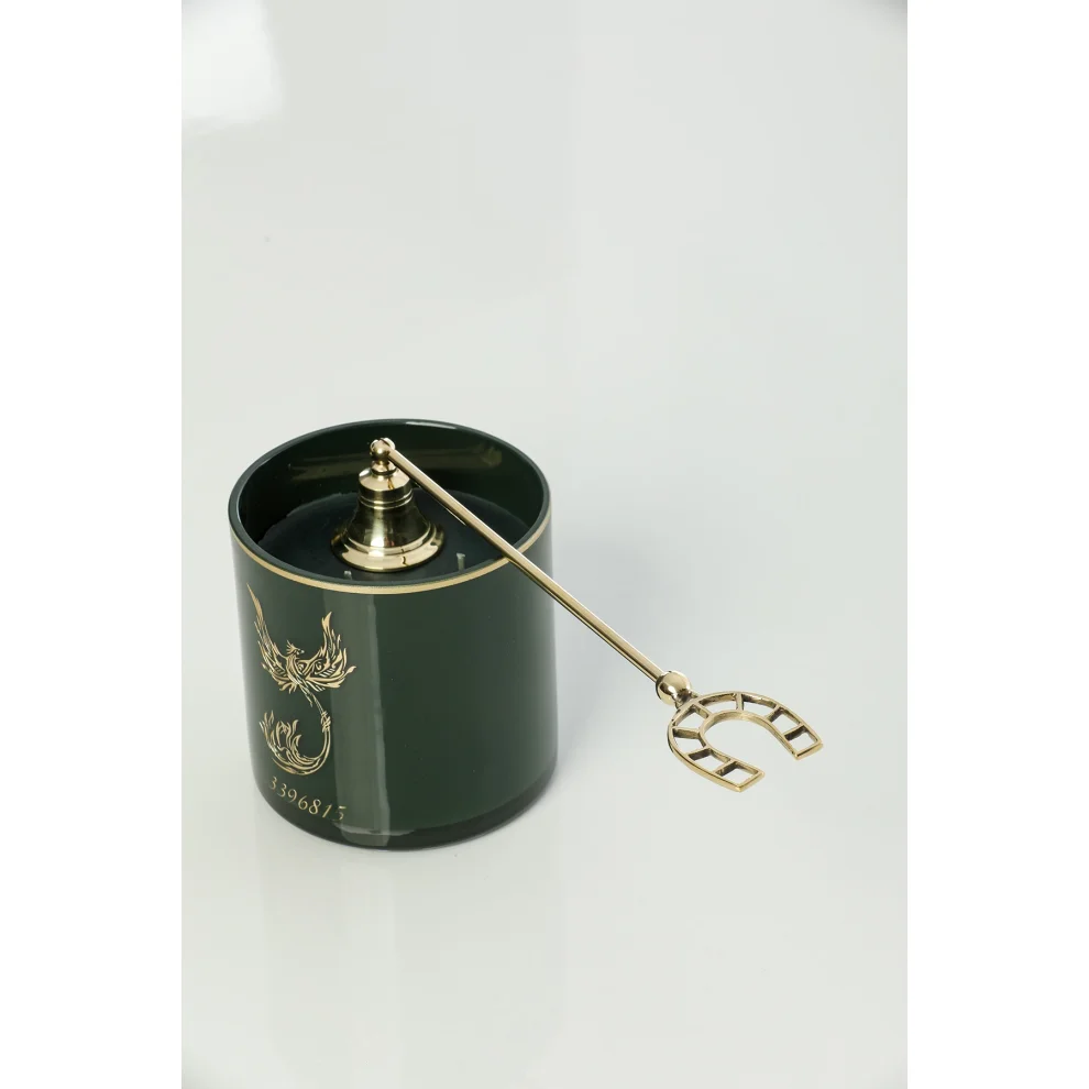 Masuwerte - Gold Horse Horseshoe Detailed Rice Candle Extinguisher