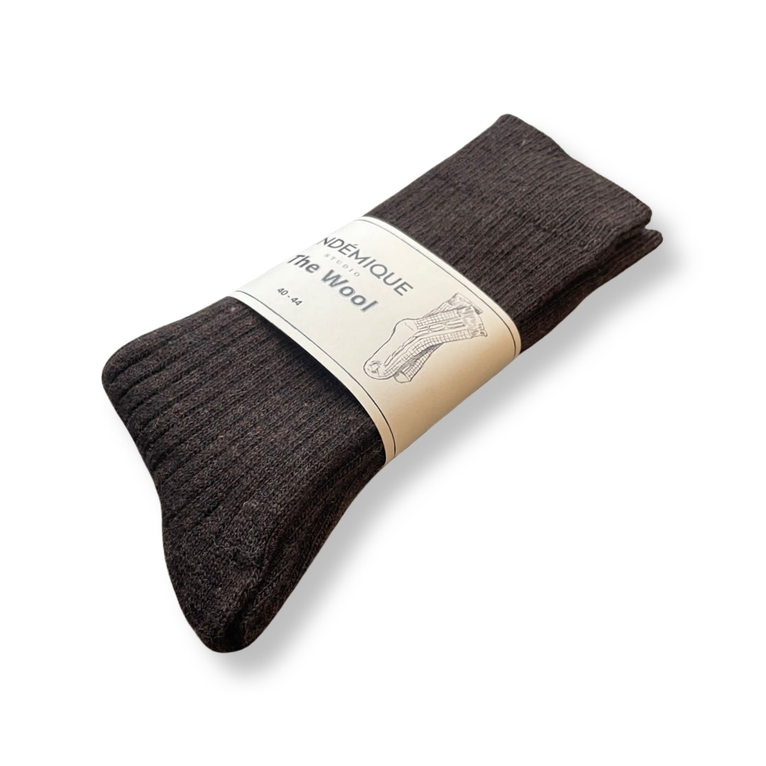 The Wool Vl Brown Socks