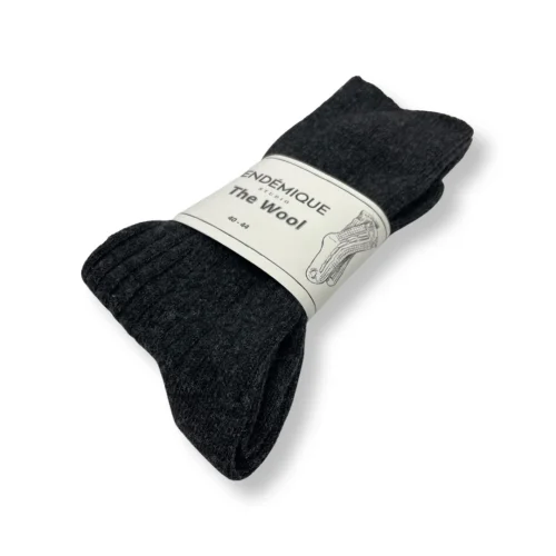 Endemique Studio - The Wool Vl Dark Gray Socks