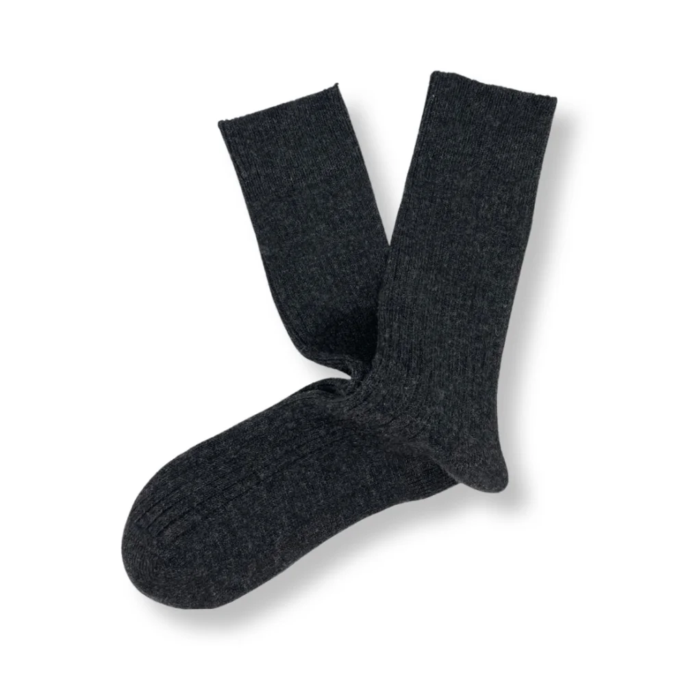 Endemique Studio - The Wool Vl Dark Gray Socks