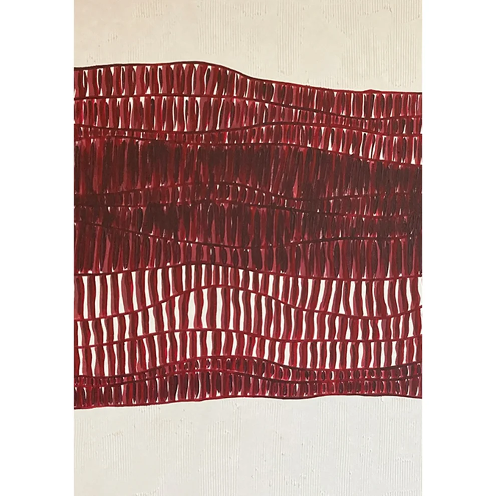 Kle Studio - Red Textures Acrylic Painting