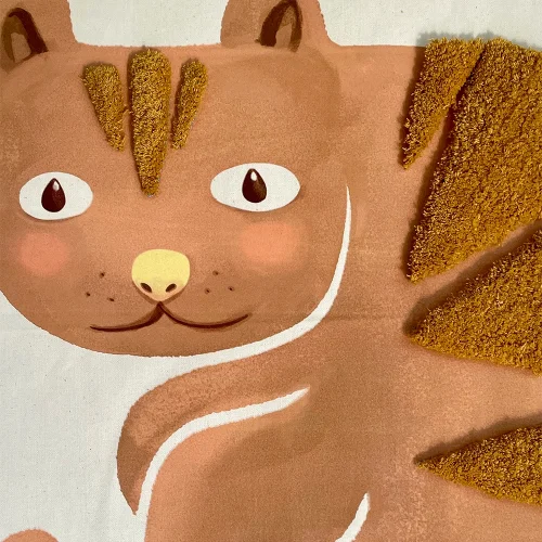 Kuela Studio - Boo Canvas Printed, Tuft Detailed Wallhang