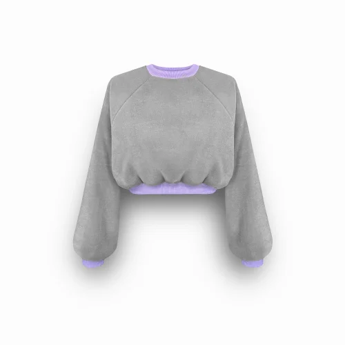 Follow Fiction - Oversize Crop Softshell Sweatshirt