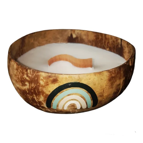 Ebru Sayer Art & Design - Coconut Bowl 100% Soy & Coconut Wax -with Essential Oil