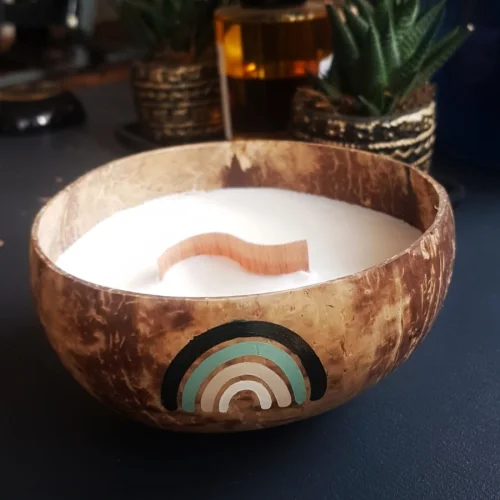 Ebru Sayer Art & Design - Coconut Bowl 100% Soy & Coconut Wax -with Essential Oil