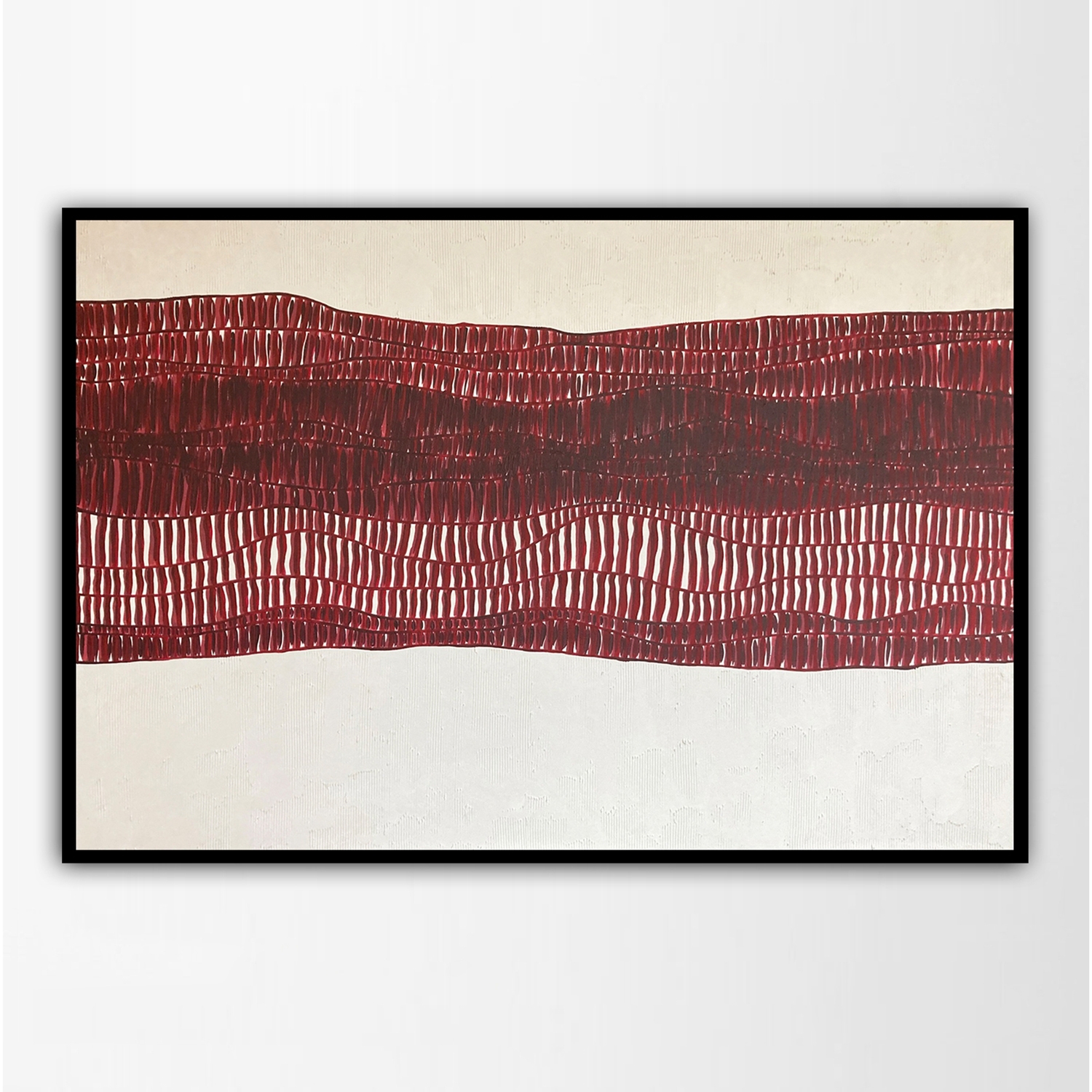 Red Textures Acrylic Painting