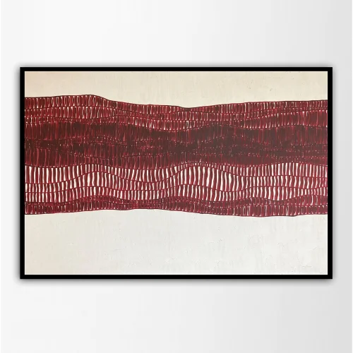 Kle Studio - Red Textures Acrylic Painting
