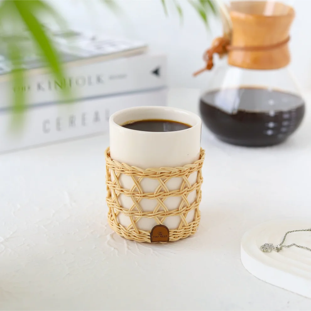 The Tiny Nest - Rattan Ceramic Mug