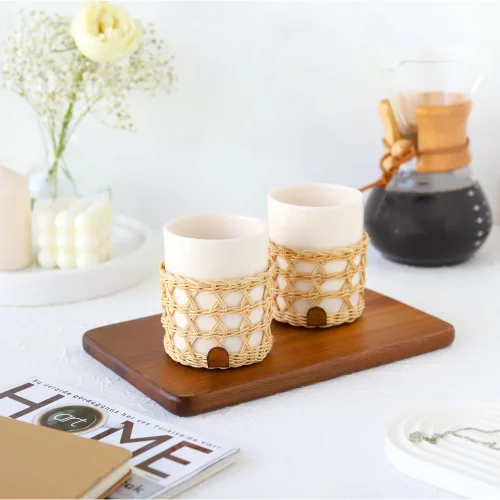 The Tiny Nest - Rattan Ceramic Mug