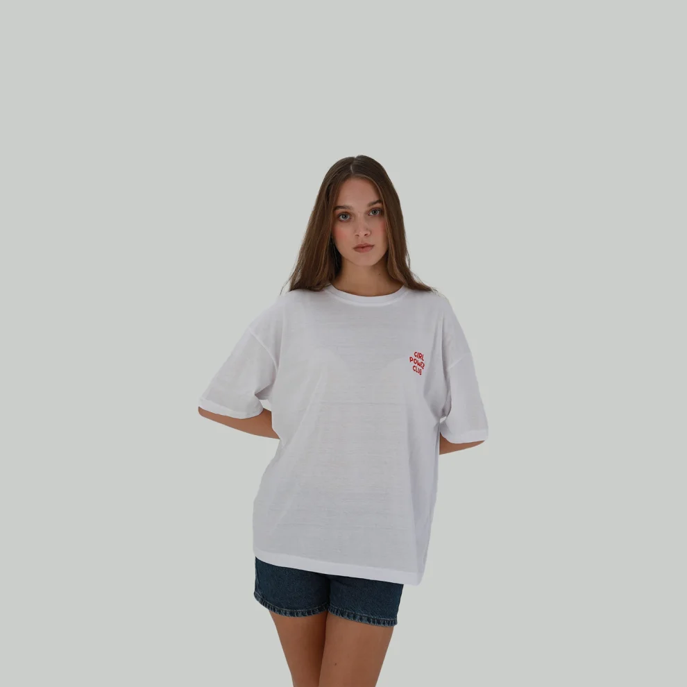 Lovera Girl Power Club Tshirt One Size White hipicon