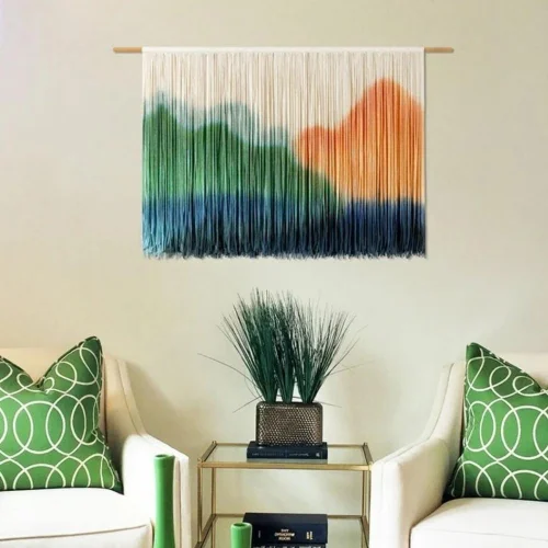 Ayışığı Art - Modern Macrame Tapestry Colorful Macrame Wall Hanging -ıx