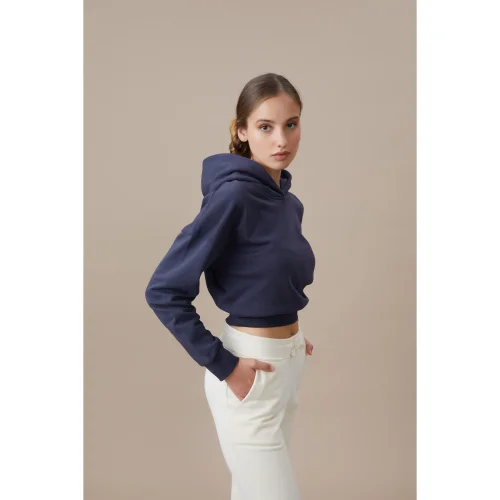 SimpleQloth - Organic Cotton Crop Top Hoodie