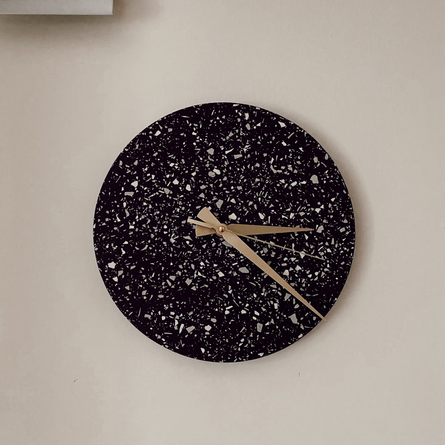 Black & White Terrazzo Wall Clock