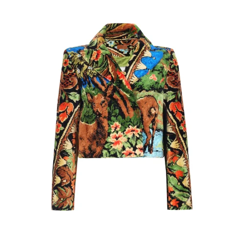 Bashaques - Deer Pattern Silk Carpet Jacket