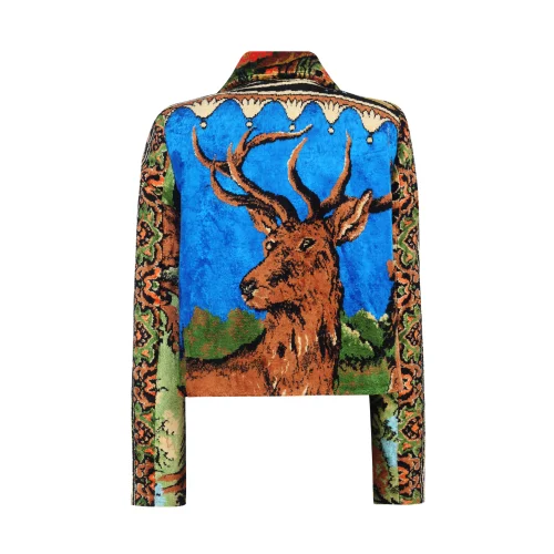 Bashaques - Deer Pattern Silk Carpet Jacket