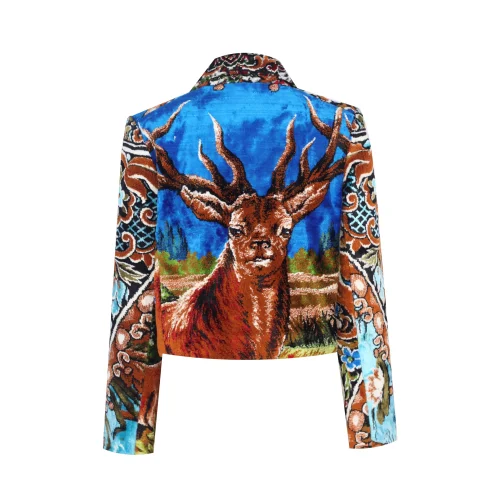 Bashaques - Deer Pattern Silk Carpet Jacket - Il