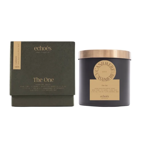Echoes Lab - Cashmere Scented Medium Size Natural Candle 300 Gr