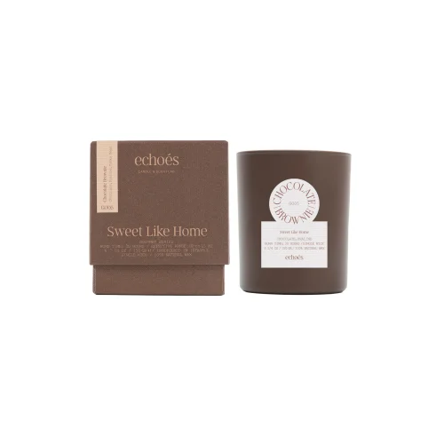 Echoes Lab - Chocolate Brownie Scented Small Size Natural Candle 150 Gr