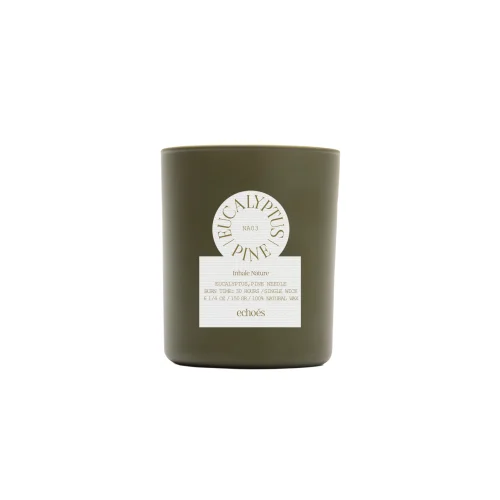Echoes Lab - Eucalyptus & Pine Scented Small Size Natural Candle 150 Gr