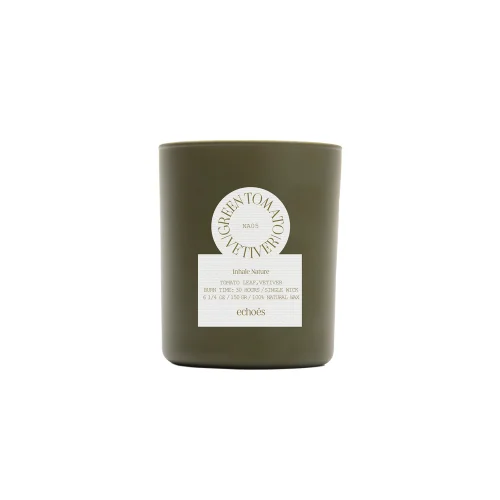 Echoes Lab - Green Tomato & Vetiver Scented Small Size Natural Candle 150 Gr