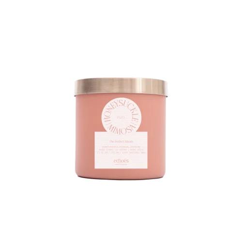 Echoes Lab - Honeysuckle & Mimosa Scented Medium Size Natural Candle 300 Gr
