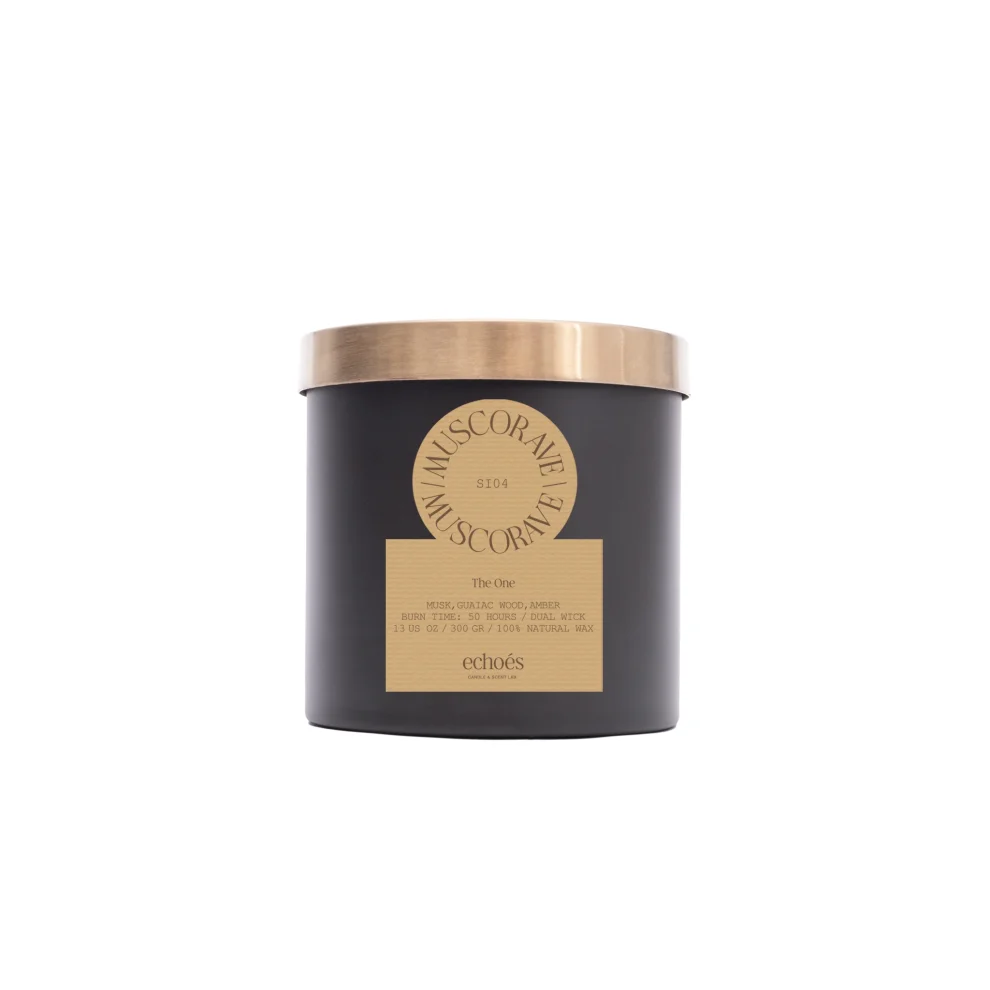 Echoes Lab - Muscorave Scented Medium Size Natural Candle 300 Gr