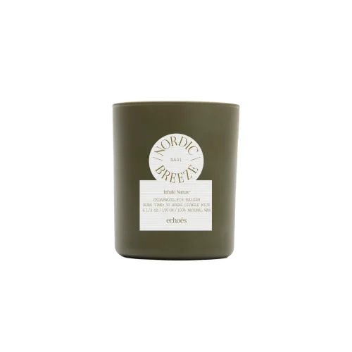 Echoes Lab - Nordic Breeze Scented Small Size Natural Candle 150 Gr