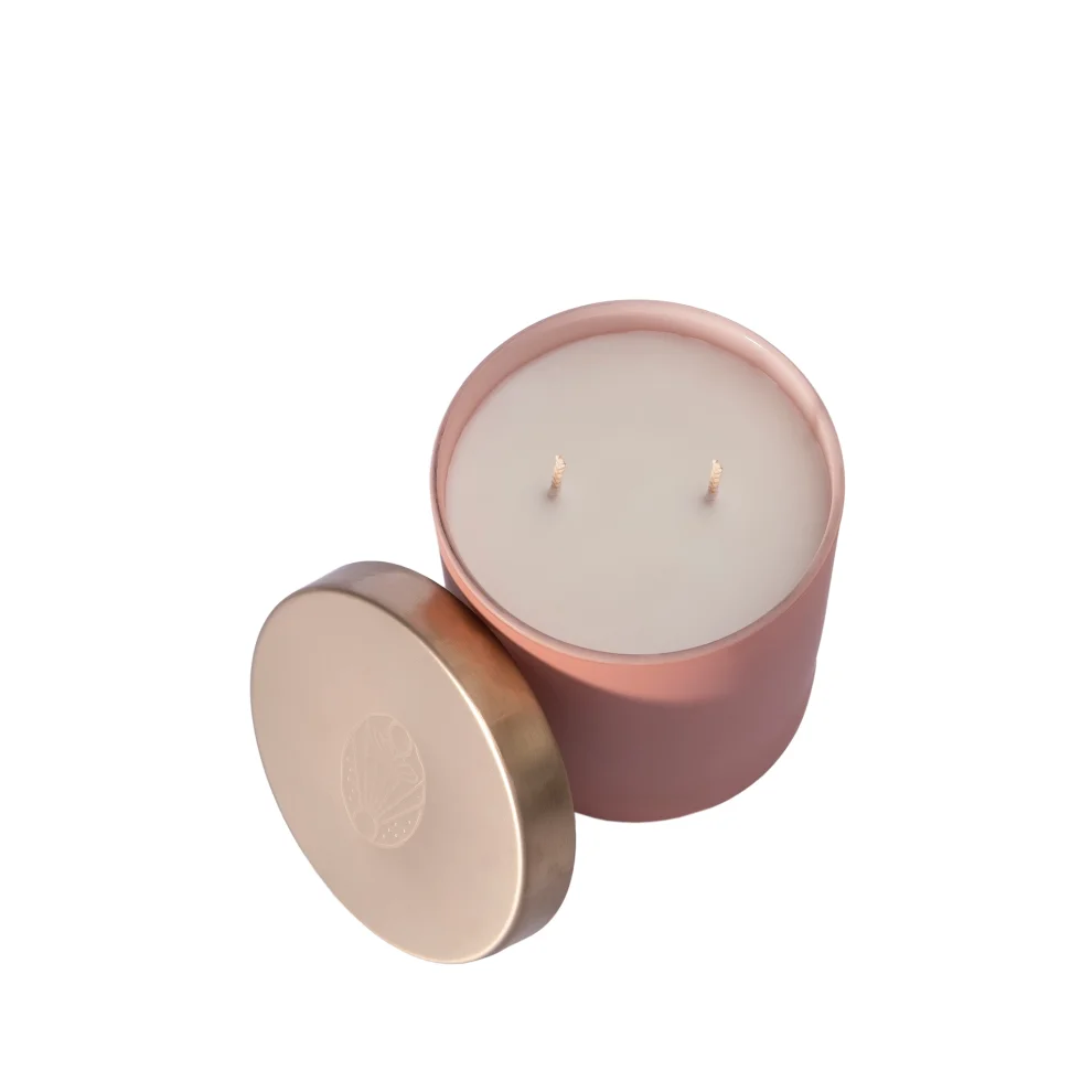 Echoes Lab - Pink Lilac & Willow Scented Medium Size Natural Candle 300 Gr