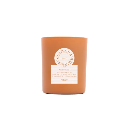 Echoes Lab - Satsuma & Clementine Scented Small Size Natural Candle 150 Gr