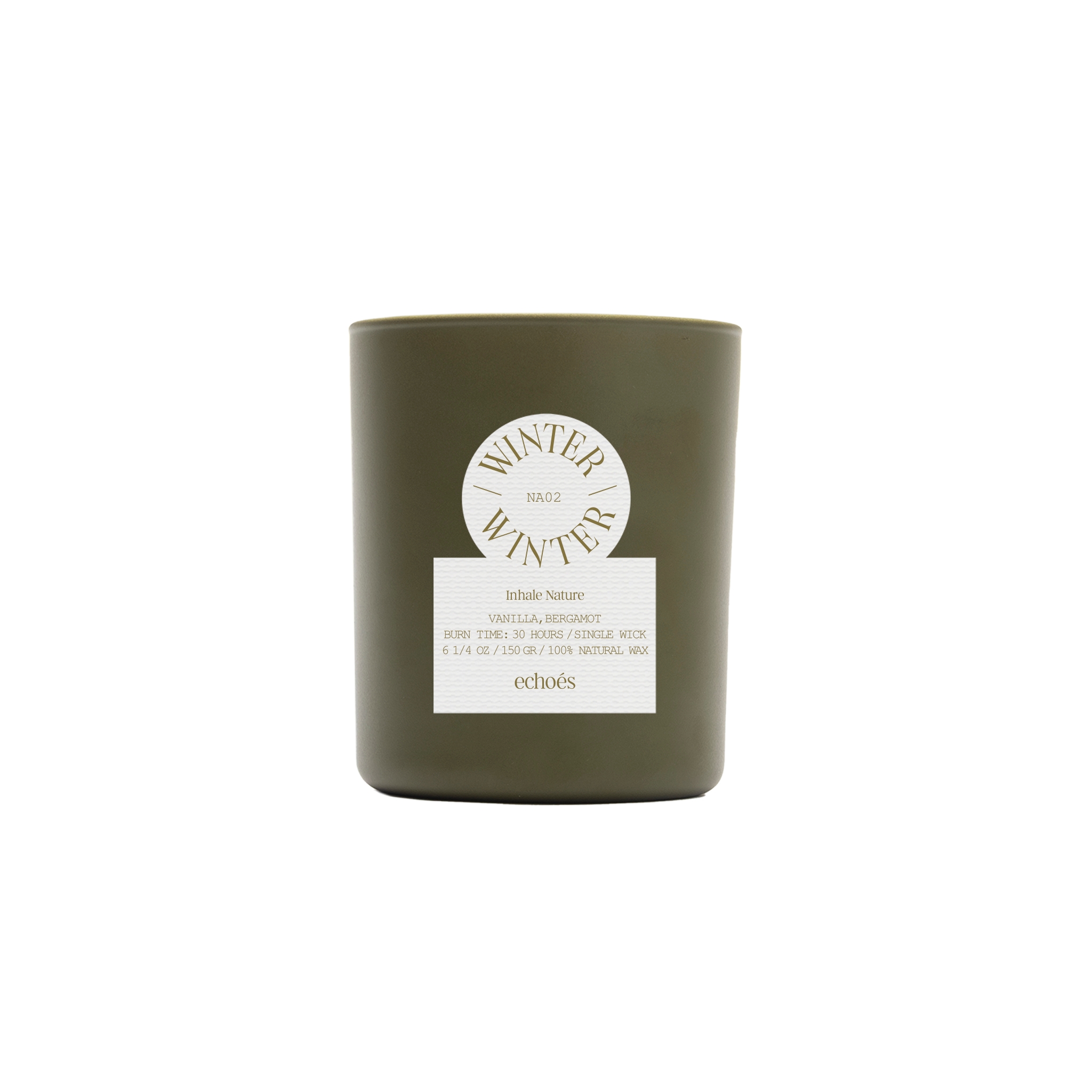 Winter Scented Small Size Natural Candle 150 Gr