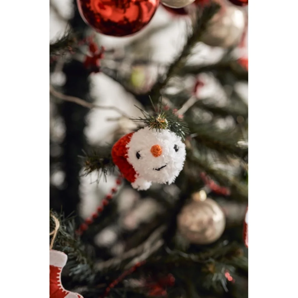 MELINO HOME - Yılbaşı Ağaç Süsü 2'li Set / Noel Baba & Kardan Adam
