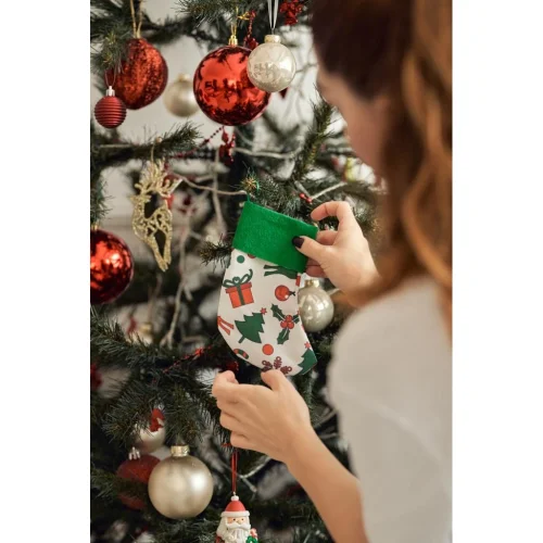 MELINO HOME - Christmas Patterned Tiny Ornamental Socks