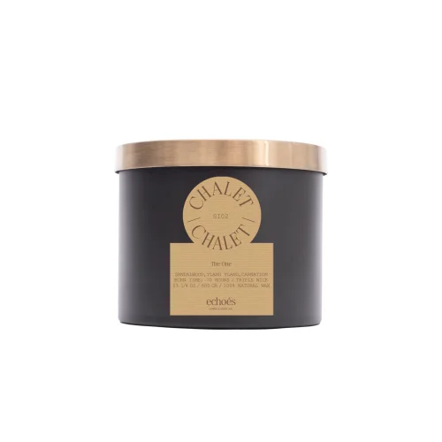 Echoes Lab - Chalet Scented Large Size Natural Candle 600 Gr
