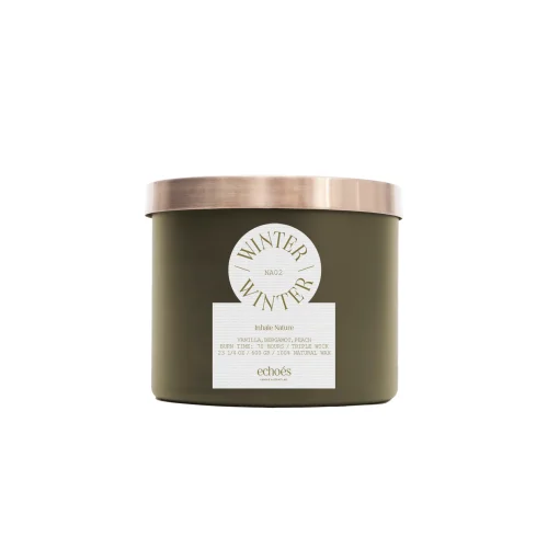 Echoes Lab - Winter Scented Large Size Natural Candle 600 Gr