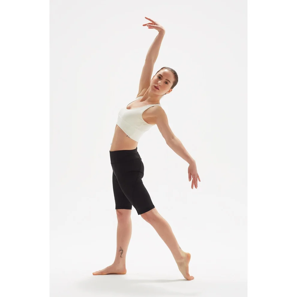 Comm-Ci - Jade Above Knee High Waist Short Leggings