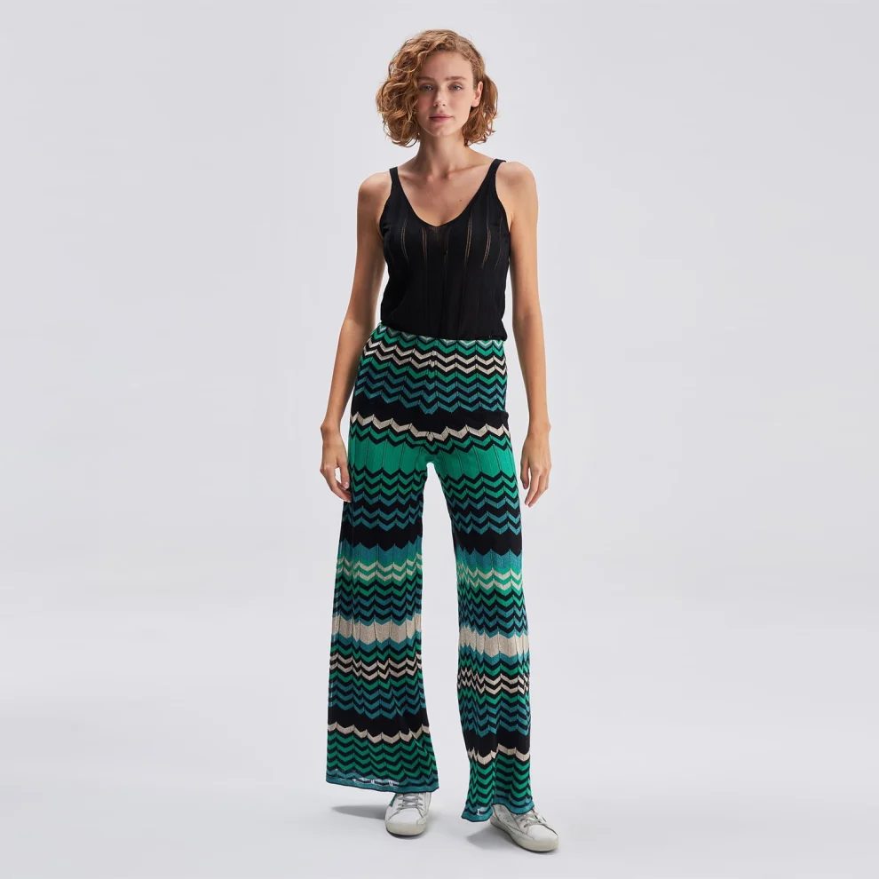 African Print Unisex Trousers, Zig Zag Print Trousers