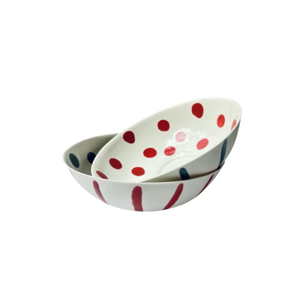 Kaase Atelier - Dots & Stripes U Form Christmas Special Bowl