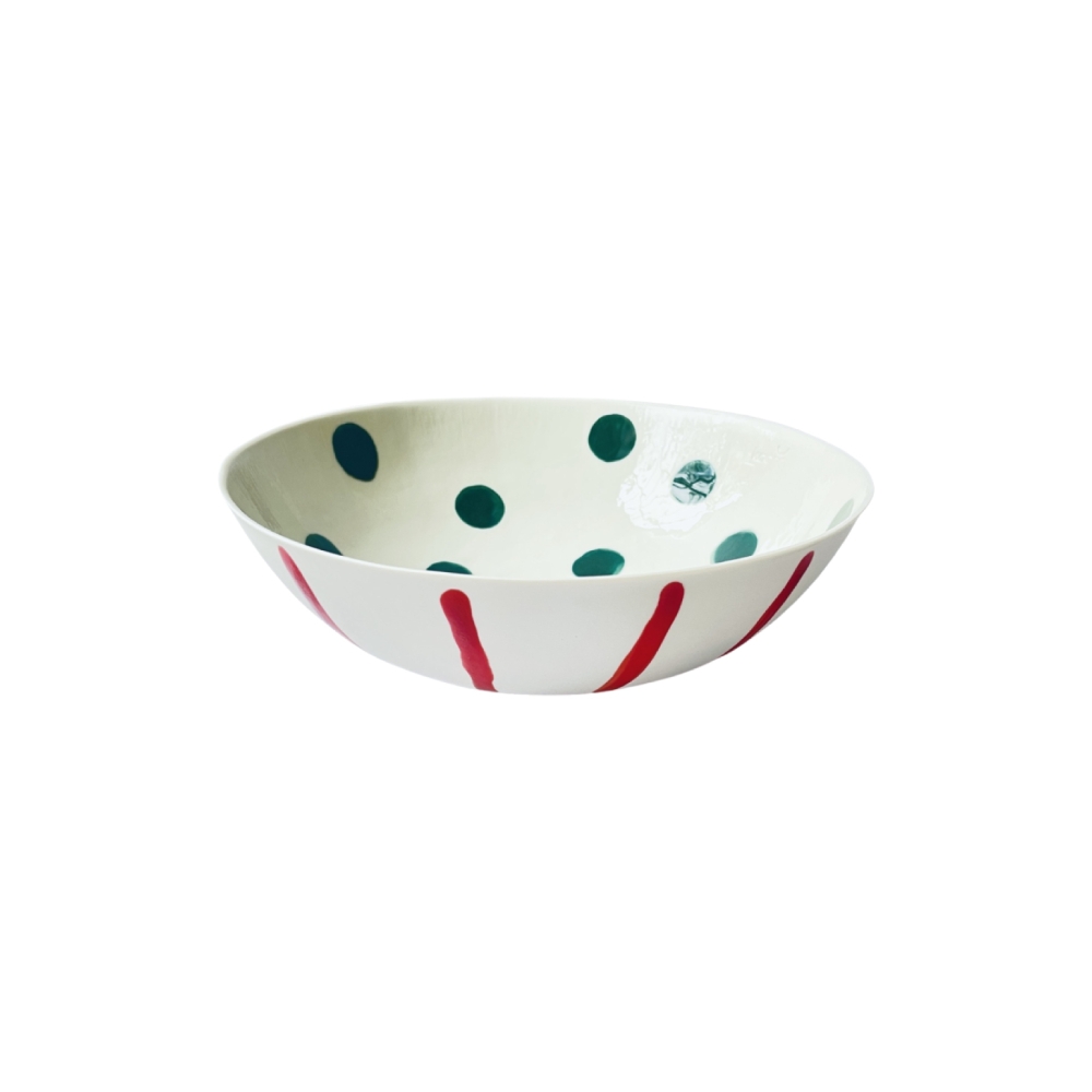 Dots & Stripes U Form Christmas Special Bowl