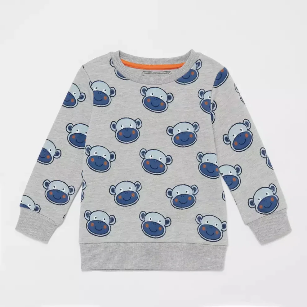 My Cutie Pie - Maymun Baskılı Sweatshirt