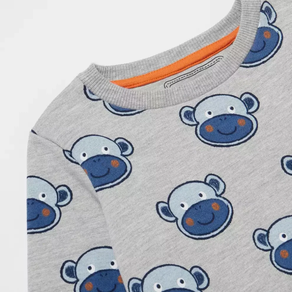 My Cutie Pie - Monkey Print Sweatshirt