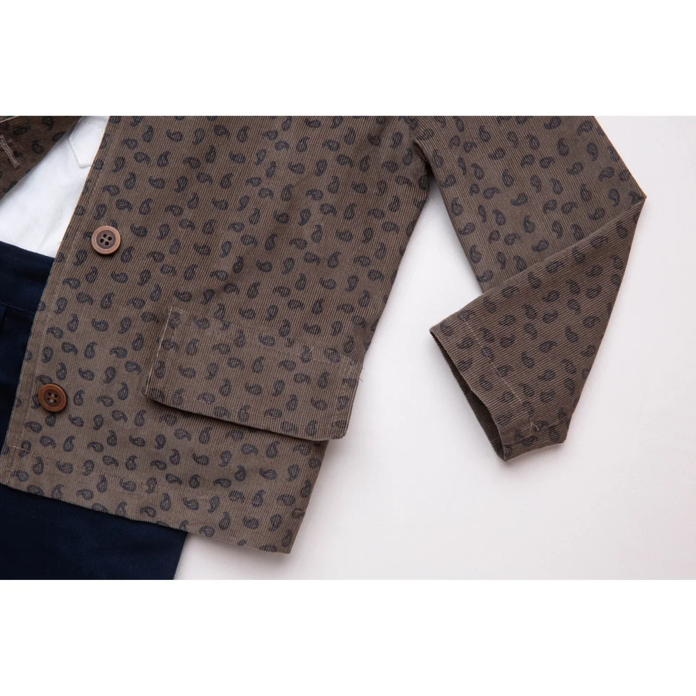 Krea The Label - Pocket, Patterned Velvet Jacket
