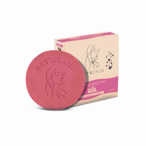 Letscrub - Natural Rose Oil Soap With Olive Oil Revitalizing And Repairing 100gr For All Skin Types