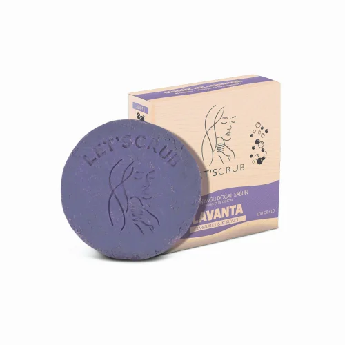 Letscrub - Olive Oil Natural Soap Lavender Scented Relaxing And Protective 100 Gr