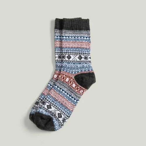 AnOther Goods - Another Winter Patterned Wool Socks - Ill