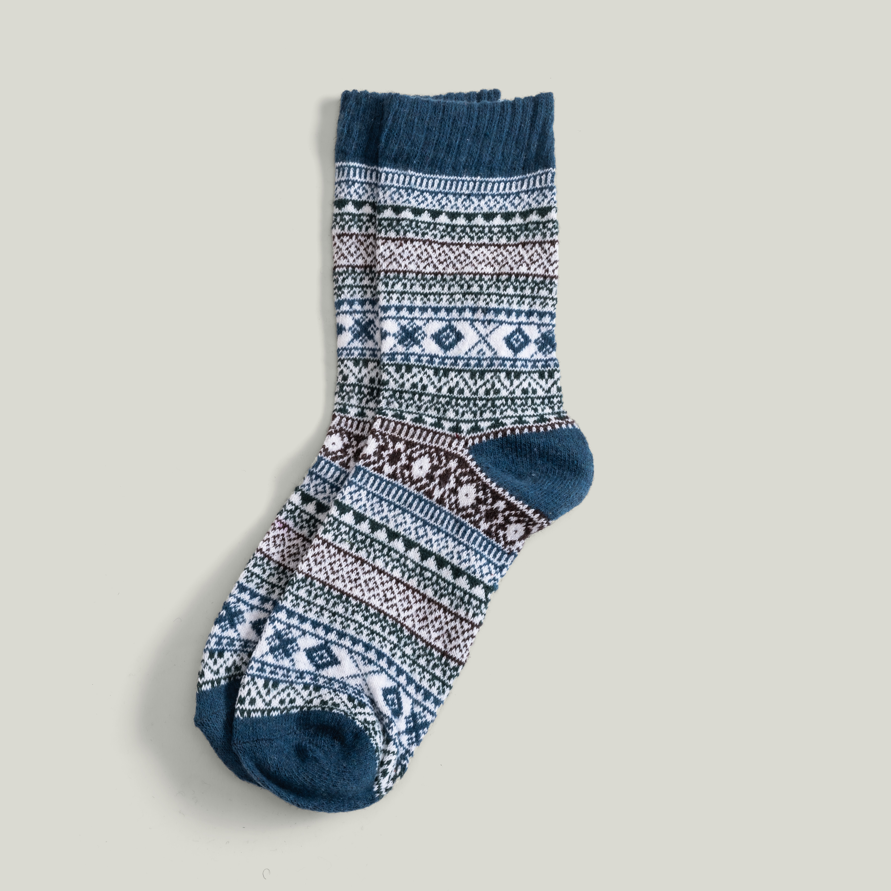 Another Winter Patterned Wool Socks - Ill