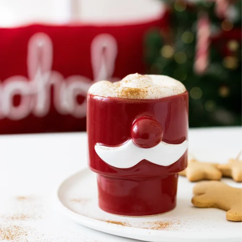 Beige & Stone - Christmas Santa Claus Thin Mustache Mug