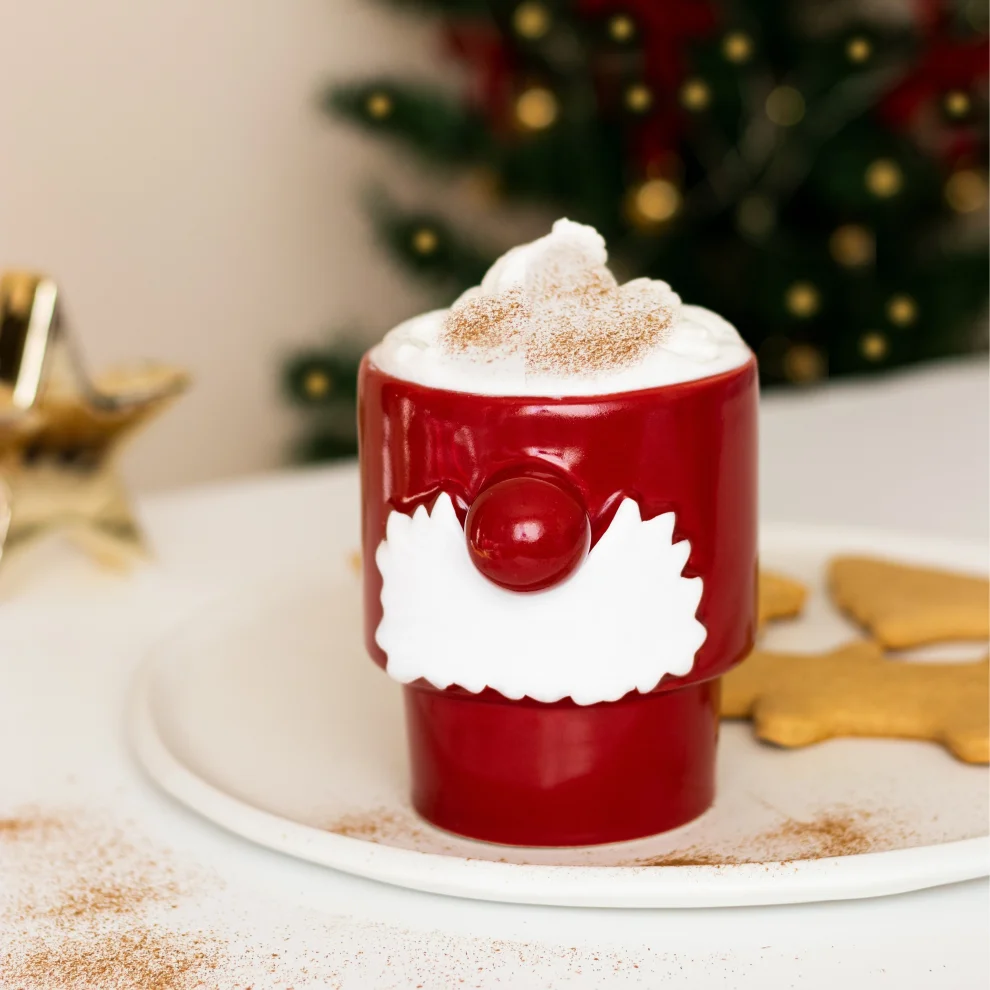 Beige & Stone - Christmas Santa Claus Thick Mustache Mug